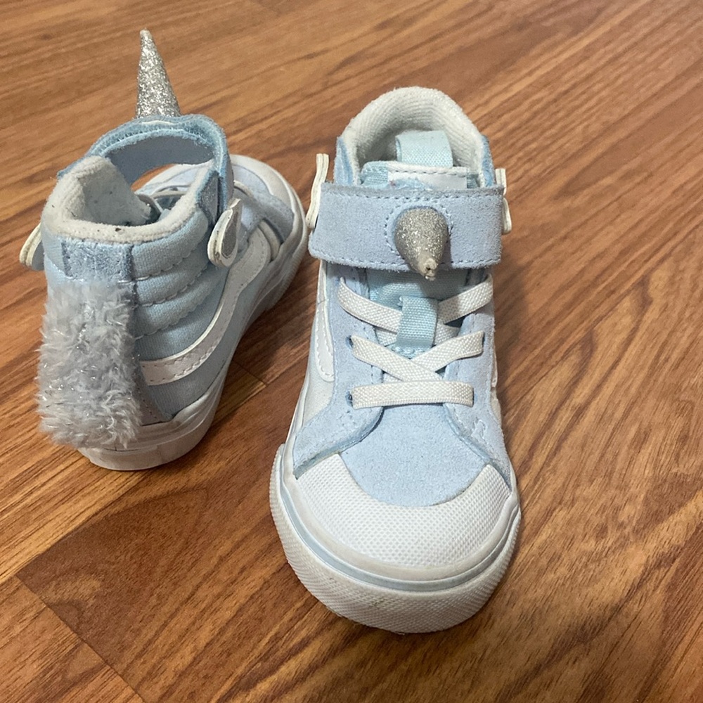 Vans Kids Sneakers Light Blue with Silver Accents